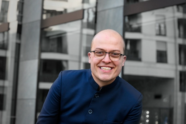 Dennis wearing an indian suit